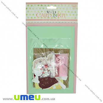 Набір скрапбукінгу для виготовлення 3-х великих листівок з конвертами (DIF-032793)