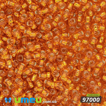 Бісер чеський №307 / 97000, Апельсиновий, Блискучий, 10/0 (BIS-003777)