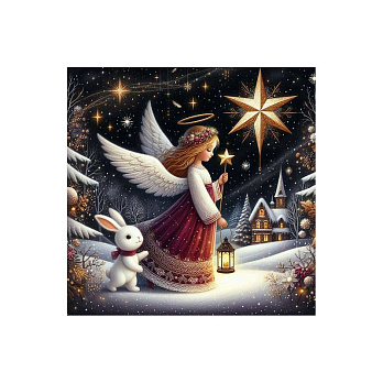 Набір алмазного живопису на підрамнику 30х30 см, Різдвяна історія (SXM-056356)