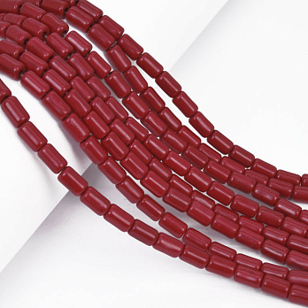 Бусины Бирюза окрашенная, Синт. камень, 9х5 мм, Цилиндр (BUS-057550)