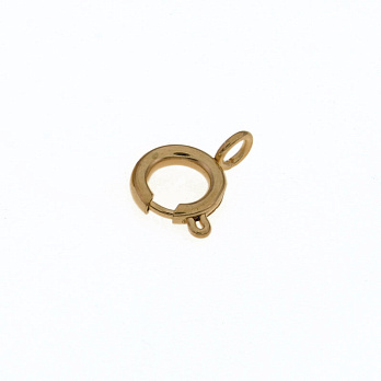 Замок-карабин круглый из нерж. стали, 8 мм, Золото (STL-055600)