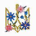 Набор алмазной живописи (наклейка) 13х11 см, Цветы Украины (SXM-056474)