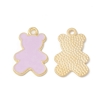 Підвіска метал. Ведмедик бузковий, 20,5х13 мм, Золото (POD-053877)