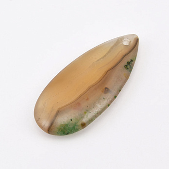 Підвіска Крапля, Натур. камінь Агат бразильський, 40х18 мм (POD-058699)