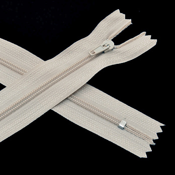 Блискавка спіральна нероз'ємна, 50 см, Тип 3, Бежева (ZIP-045108)