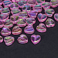 Бусины акриловые Сердце, 8,5х8,5 мм, Розовые АВ (BUS-059815)
