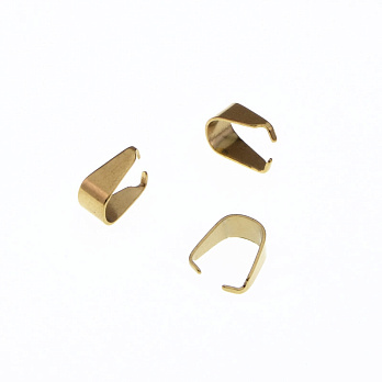 Держатель для кулона из нержавеющей стали, 7х3 мм, Золото (STL-055648)
