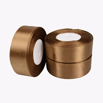 Атласная лента, 25 мм, Коричневая (LEN-055250)