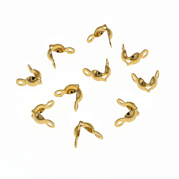Каллоты из нержавеющей стали, 8х4 мм, Покрытие 18 kt (STL-059198)