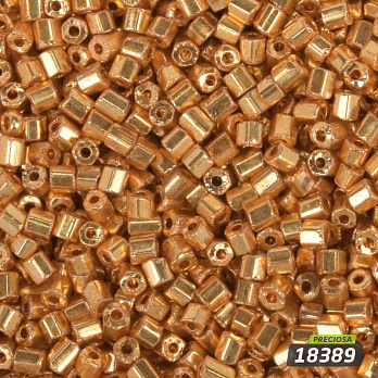 Бисер чешский Рубка 10/0, №18389, Золотистый металлизированный (BIS-059145)