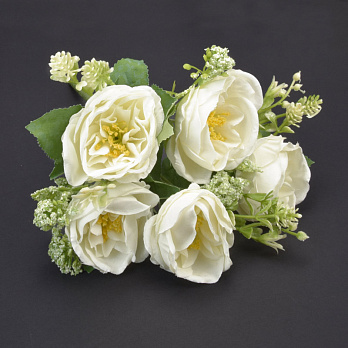 Букет пионов с добавками, 30 см, Молочный (DIF-059287)