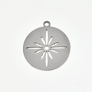 Підвіска з нерж. сталі Кругла, 22,5х20 мм, Темне срібло (STL-060712)