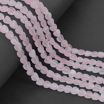 Намистини Кварц рожевий, Натур. камінь, 6х6 мм, Серце (BUS-057974)