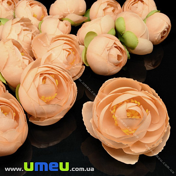 [Архів] Півонія тканинна (головка), 45 мм, Персикова (DIF-033195)