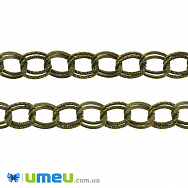Ланцюг подвійний, Антична бронза, 10х8,5 мм (ZEP-040226)