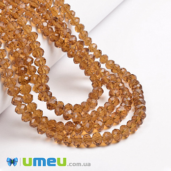 Бусины рондели, 6х5 мм, Топаз (BUS-049347)