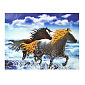 Набір для вишивання нитками, 6D Коні, 44х35 см (SXM-061215)