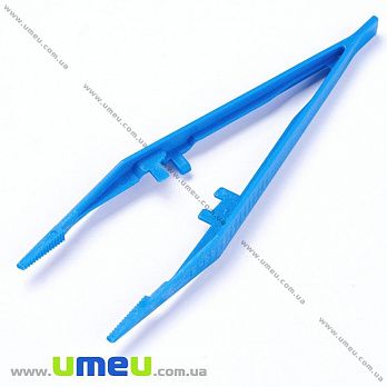 Пинцет бижутерный пластиковый, 13 cм, Синий (INS-037138)