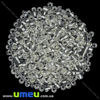 Бісер китайський великий, 6/0, Сріблястий блискучий, 4 мм (BIS-015639)