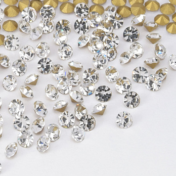 Стразы конусные SS8 (2,4 мм), Белые (STR-061275)