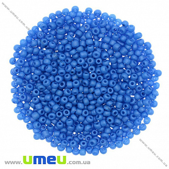 Бисер китайский средний, 8/0, Синий натуральный, 3 мм (BIS-009062)