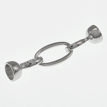 Застібка, 40х9 мм, Латунь з покриттям Родій (ZAM-058488)