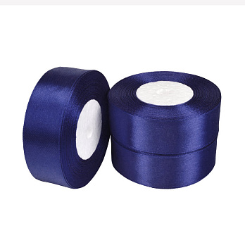 Атласна стрічка, 25 мм, Синя темна (LEN-057041)