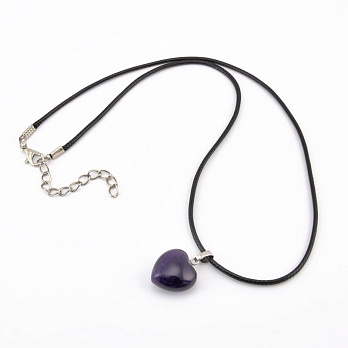 Подвеска на шнурке, Натур. камень Аметист (POD-058269)