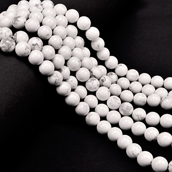 Бусины Говлит, Натур. камень, 8 мм, Круглые (BUS-053971)