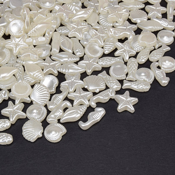 Намистини пластикові, Мікс кремовий (BUS-062021)