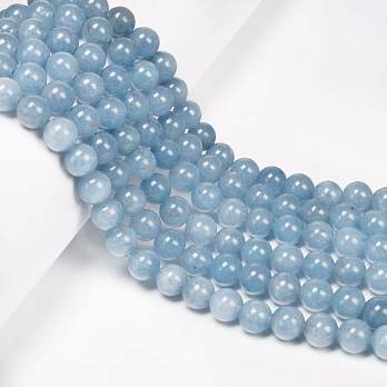 Намистини Аквамарин, Натур. камінь, 8,5 мм, Круглі (BUS-057858)