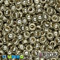 Бисер японский Miyuki круглый RR 6/0 №4201,  Duracoat Galvanized, Серебристый, 5 г (BIS-046037)