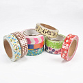Декоративный скотч тканевый, Разноцветный, 15 мм (DIF-060917)