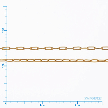 Цепь из нержавеющей стали, 1 мм, Золото, 1 м (ZEP-055318)