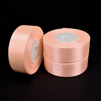 Атласна стрічка, 25 мм, Персикова (LEN-055243)