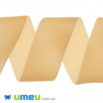 Стрічка оксамитова, 38 мм, Бежева (LEN-042195)