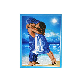 Набір для вишивання нитками, 5D Перший поцілунок, 42х31 см (SXM-061208)