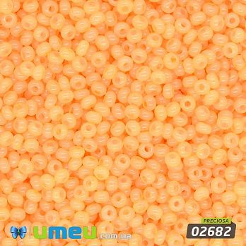 Бісер чеський №440/02682, Абрикосовий, Алебастровий, 10/0 (BIS-043795)
