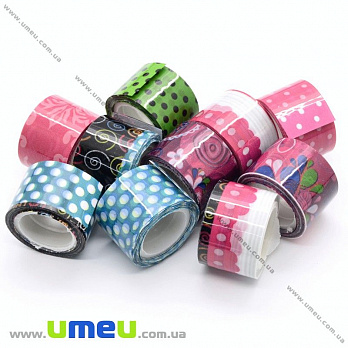 Декоративний скотч, Мікс, 12 мм (DIF-021179)
