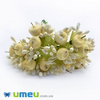 Тычинки на проволоке с яблочком, Кремовые (DIF-044669)