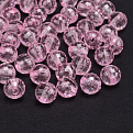 Бусины акриловые, Круглые граненые, 8 мм, Розовые светлые (BUS-054519)