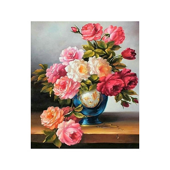 Набор алмазной живописи на картоне 25х21 см, Чайная роза (SXM-061186)