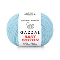 Пряжа Gazzal Baby Cotton №3451, 50 г, 165 м, Блакитна (YAR-060770)