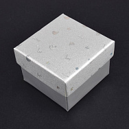 Коробочка Квадратна під колечко, 5х5х3,5 см, Срібляста (UPK-060582)