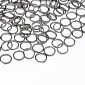 Колечка подвійні з нерж. сталі, 6 мм, 0,6 мм, Темне срібло (STL-055840)