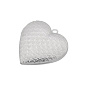 Медальон Сердце с узором из нержавеющей стали, 29х29х7 мм, Темное серебро  (STL-054452)