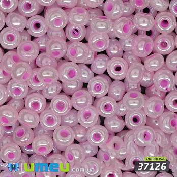 Бісер чеський 4/0, №37126, Рожевий, Перламутровий (BIS-034278)