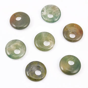 Подвеска Круглая, Натур. камень Агат индийский, 14 мм (POD-057965)