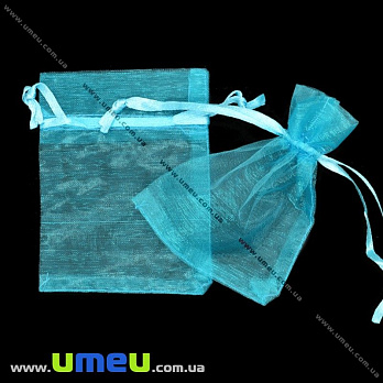 Подарочная упаковка из органзы, 7х9 см, Голубая, 1 шт (UPK-012374)