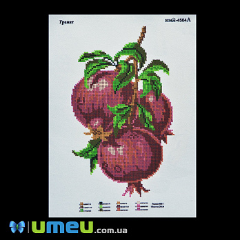 Схема для выш. бисером Юма, Гранат, 26х19 см (UPK-048356)